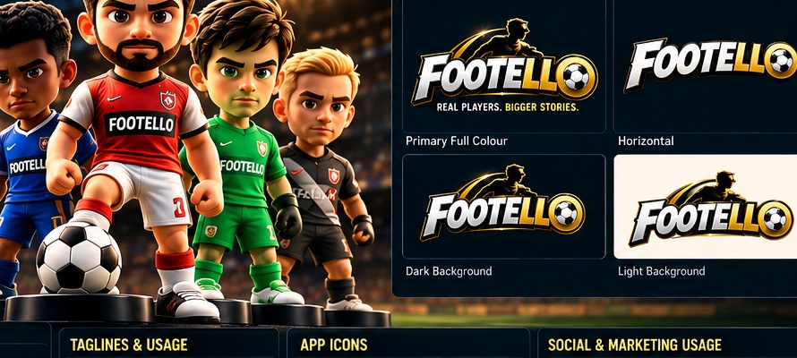 Approved FOOTELLO football character artwork