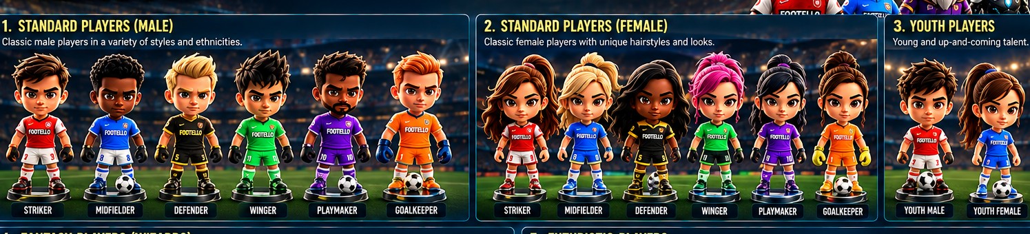 FOOTELLO player characters